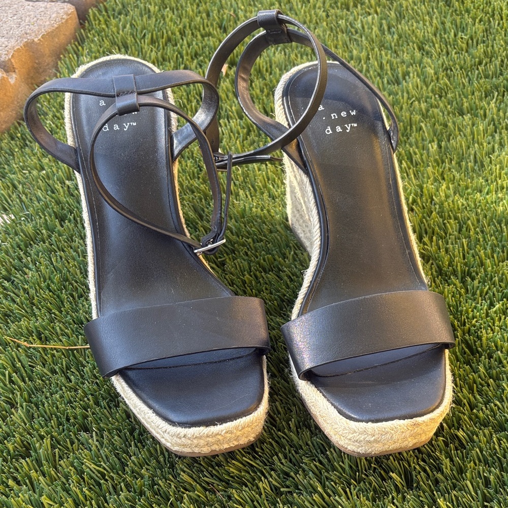 A New Day Black Espadrille Sandals